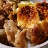 家にあるもので！白菜と豚肉と豆腐の簡単すき焼き丼